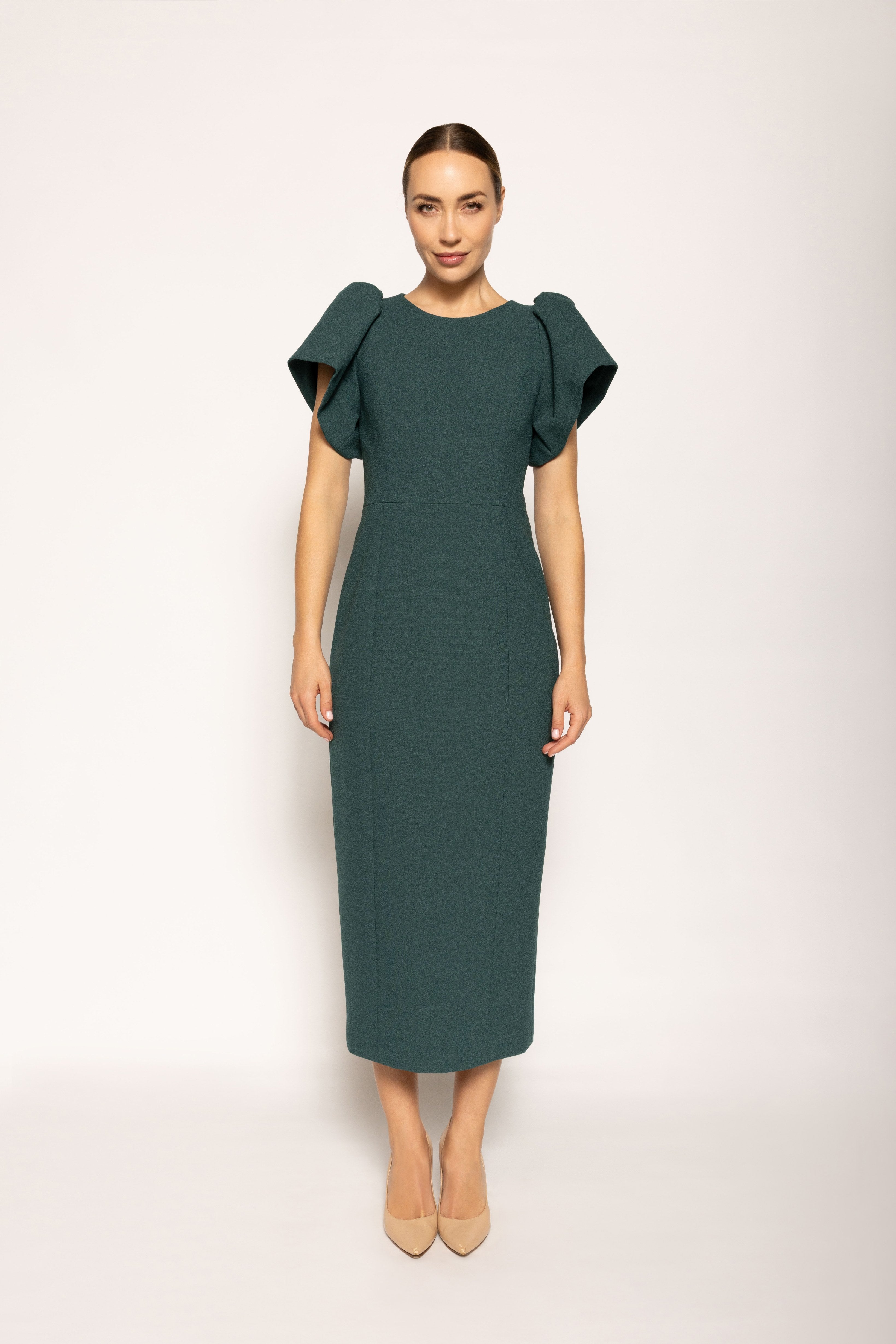 green dress karen Maggie Trapeze Dress