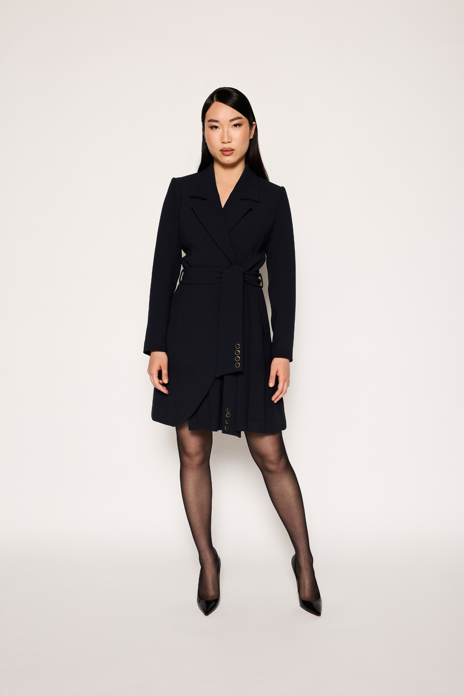 Luna Coat Dress | Navy