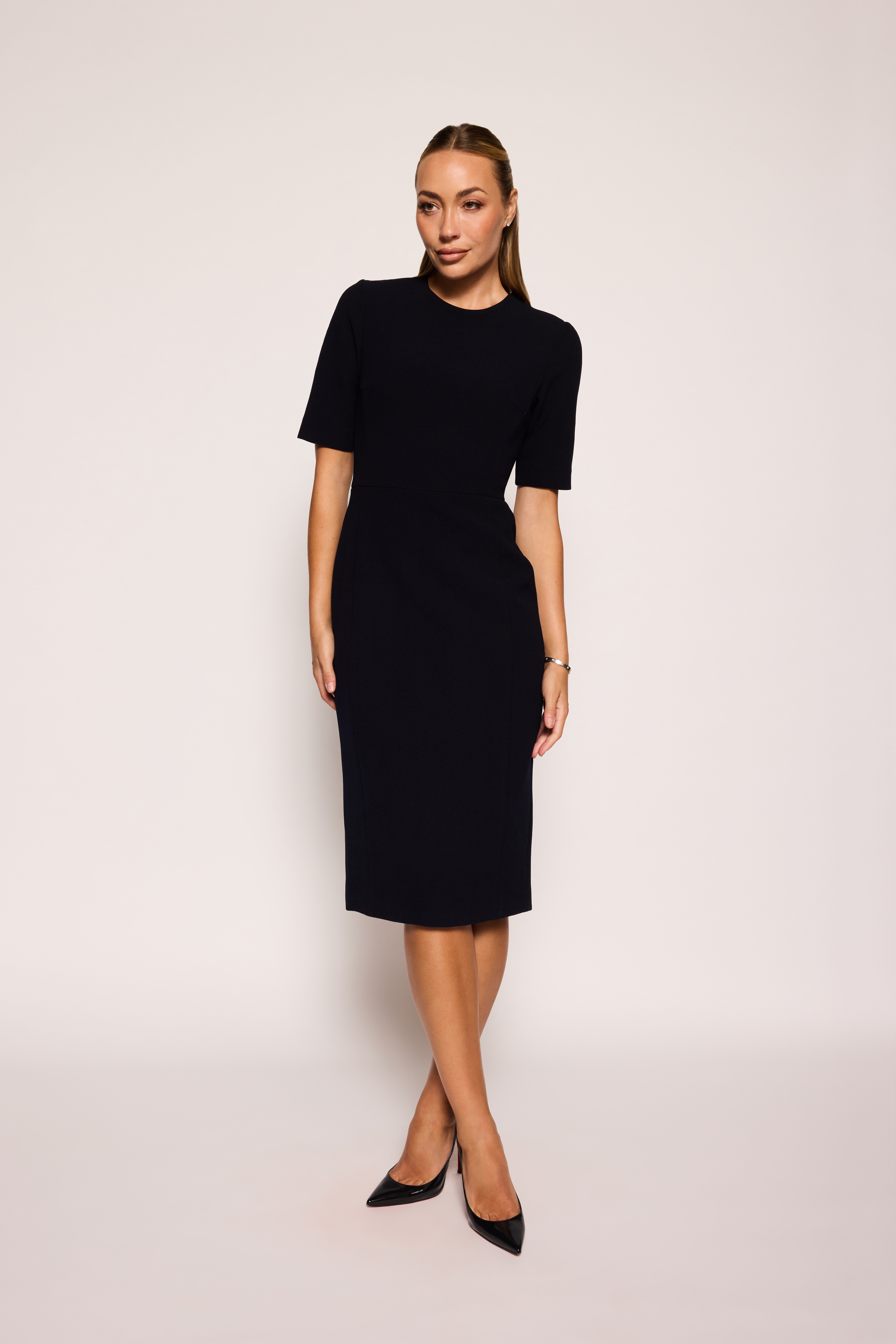 Blessed Dress Elbow Sleeve | Black