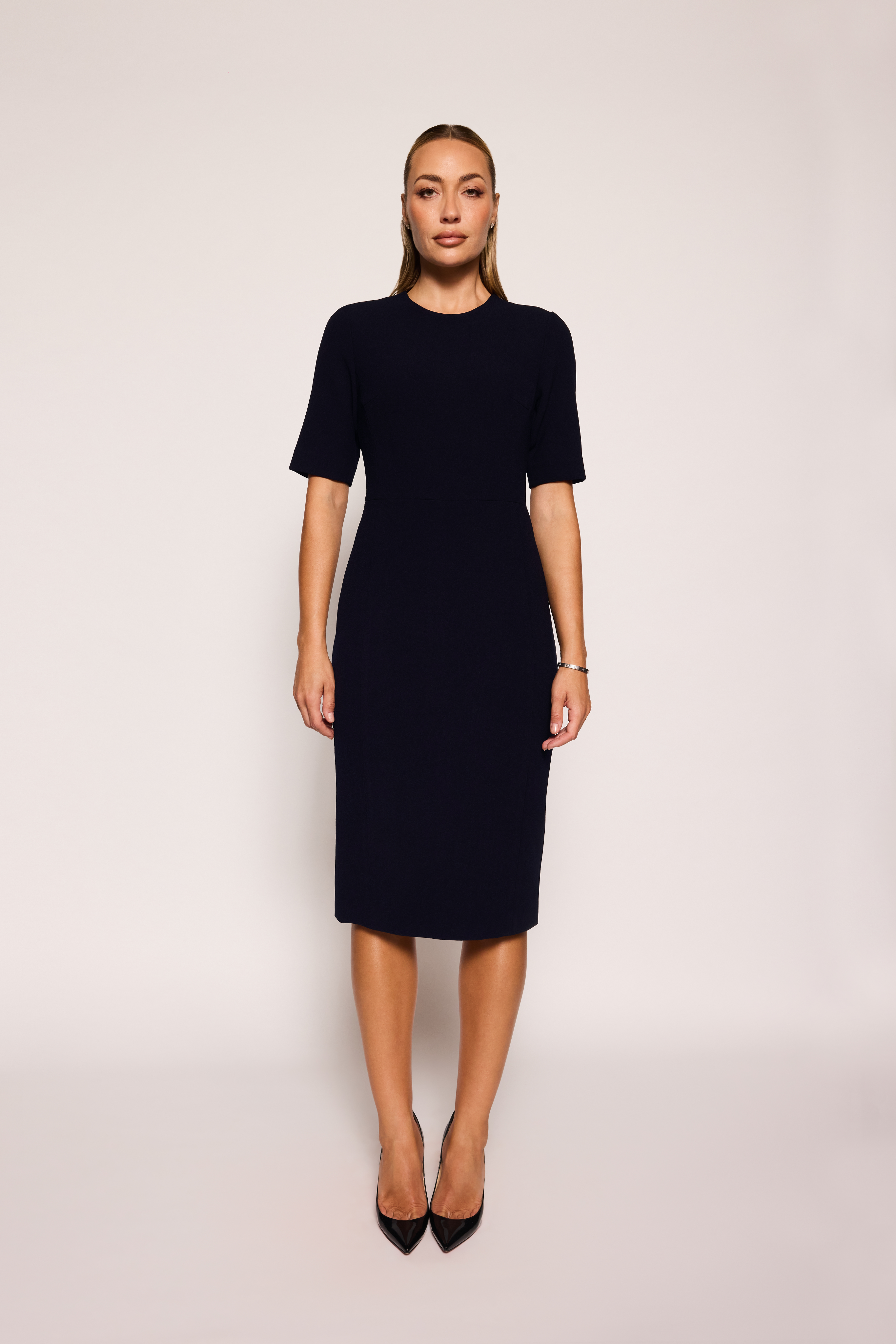 Blessed Dress Elbow Sleeve | Ink Navy