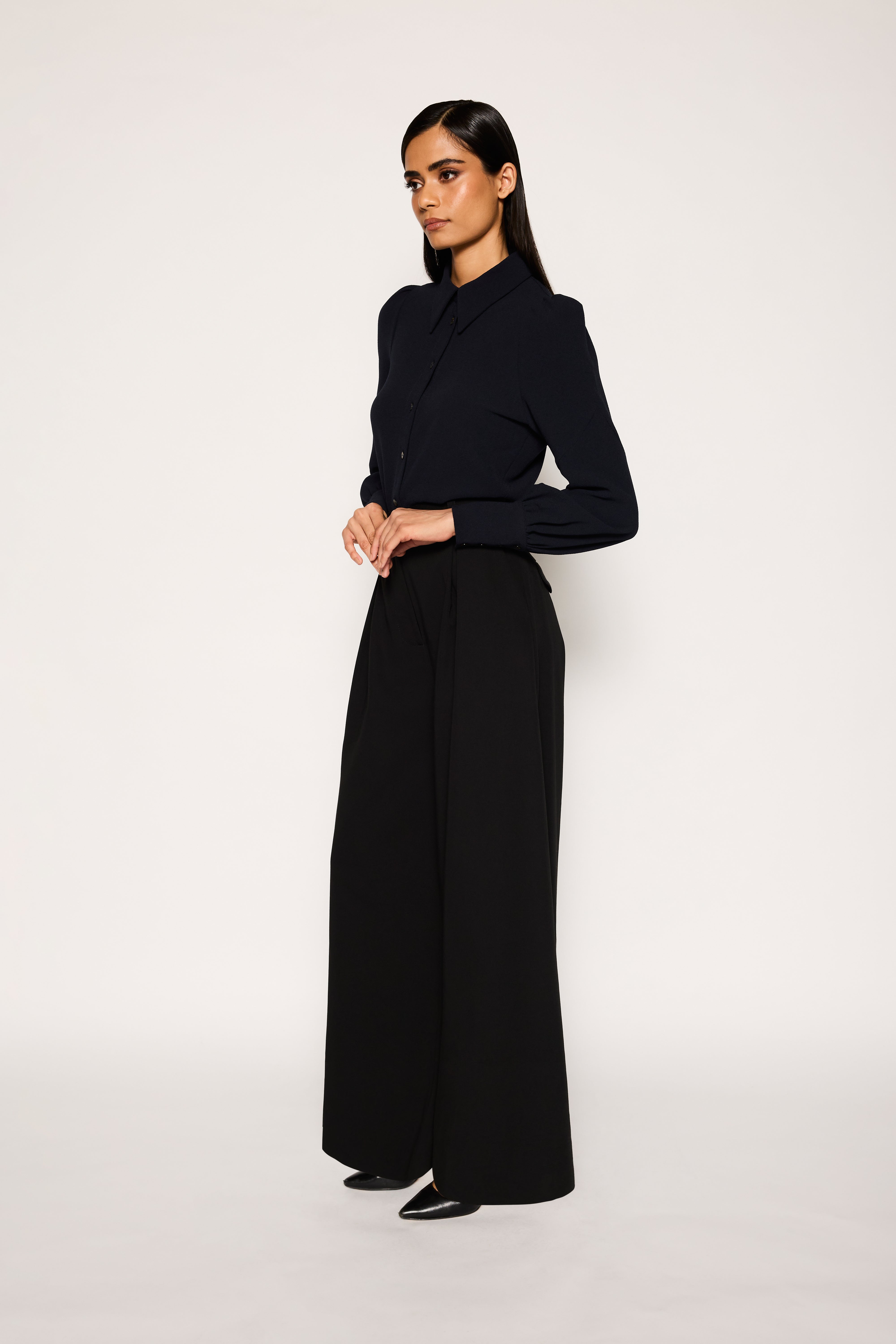 Wide Leg Pant | Black