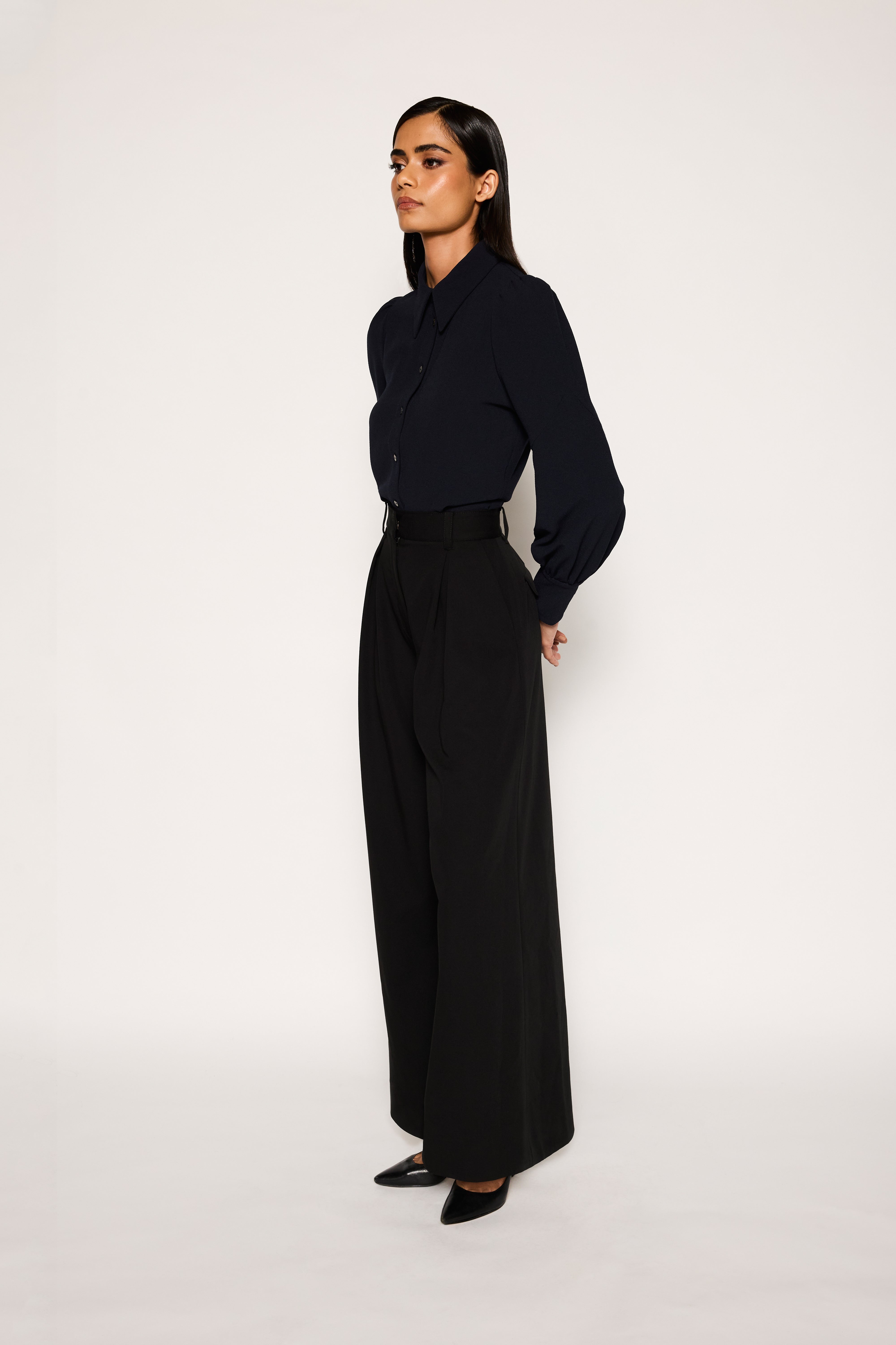 Wide Leg Pant | Black