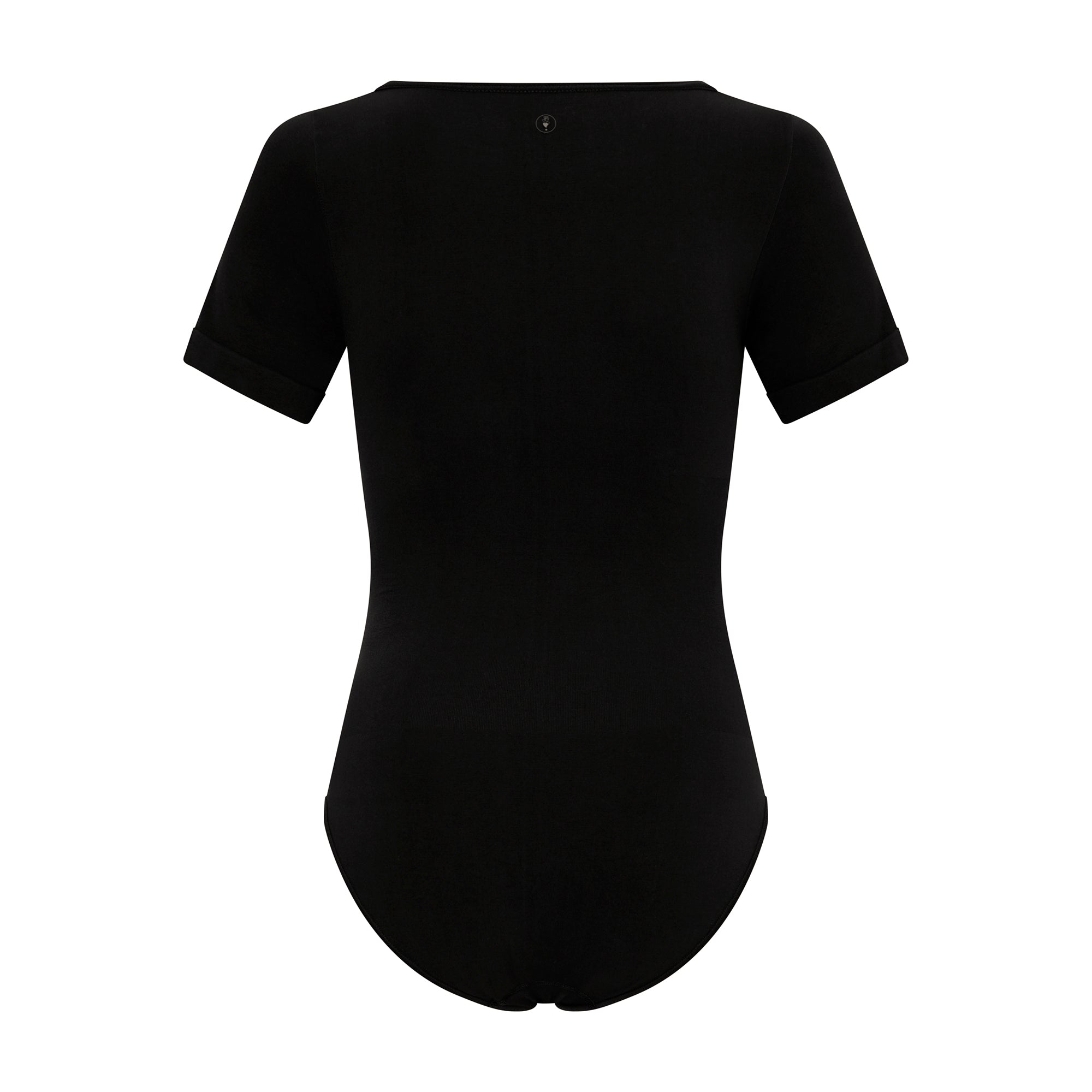 V-Neck Sleeve Brief Bodysuit | Black Beauty