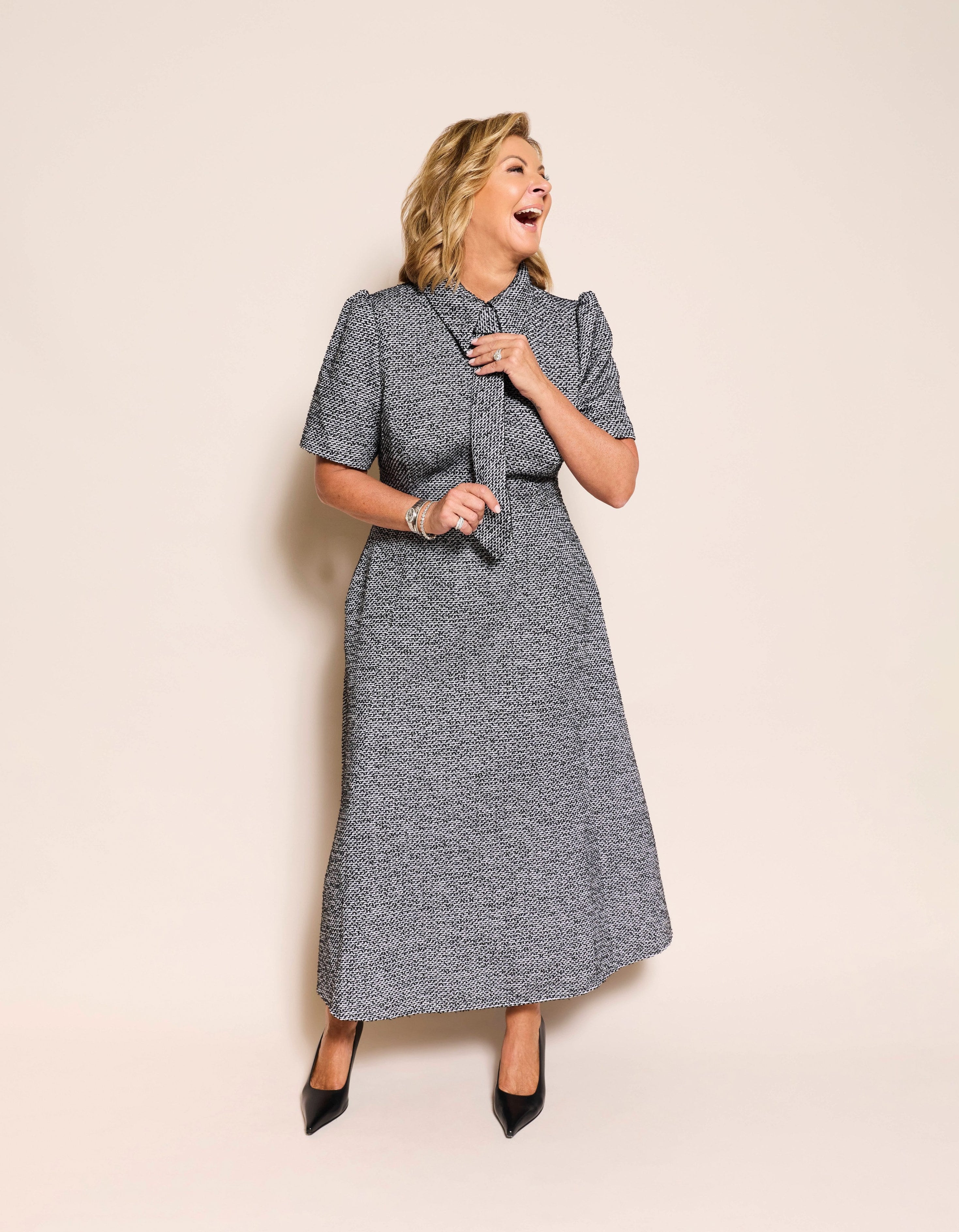 Eliza Dress | Monochrome Tweed