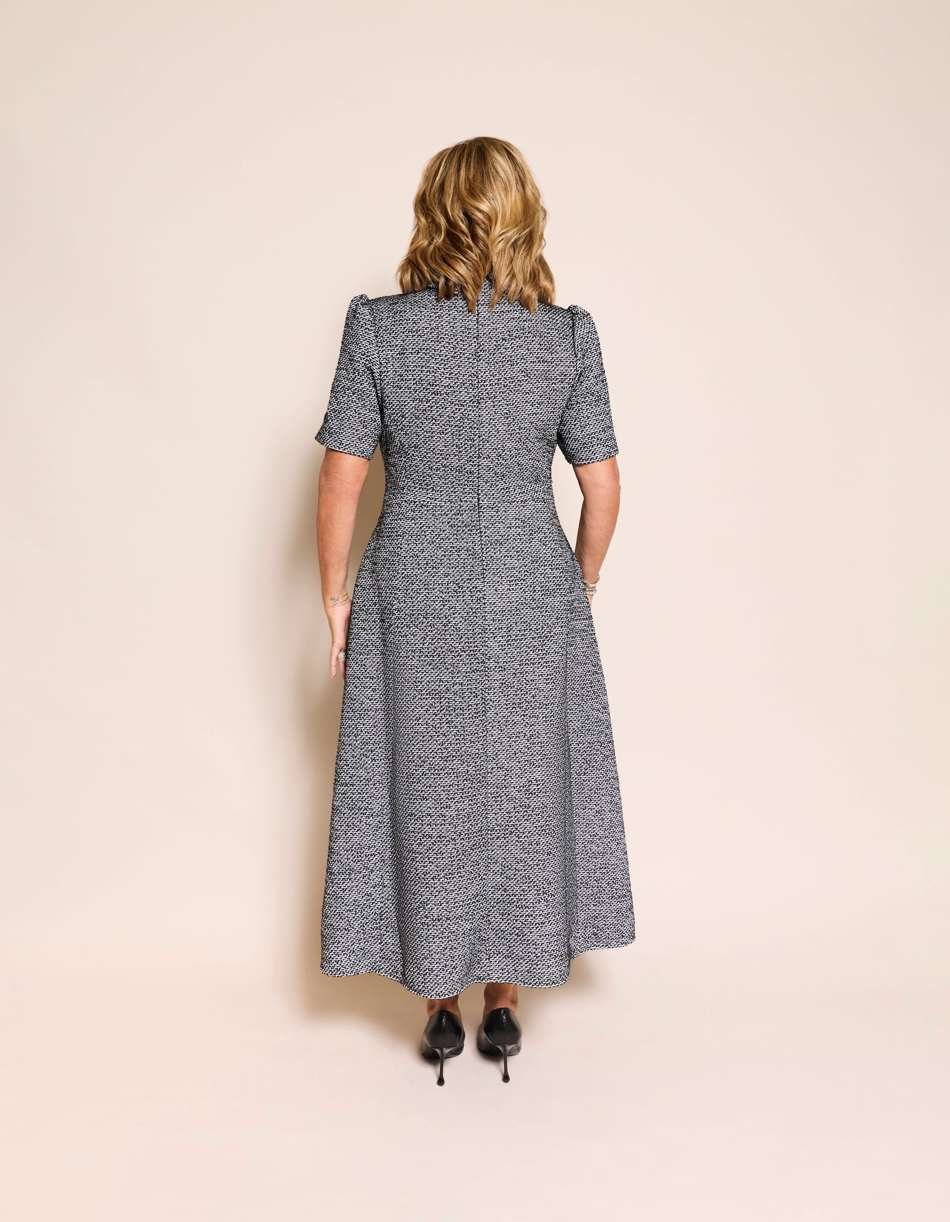 Eliza Dress | Monochrome Tweed