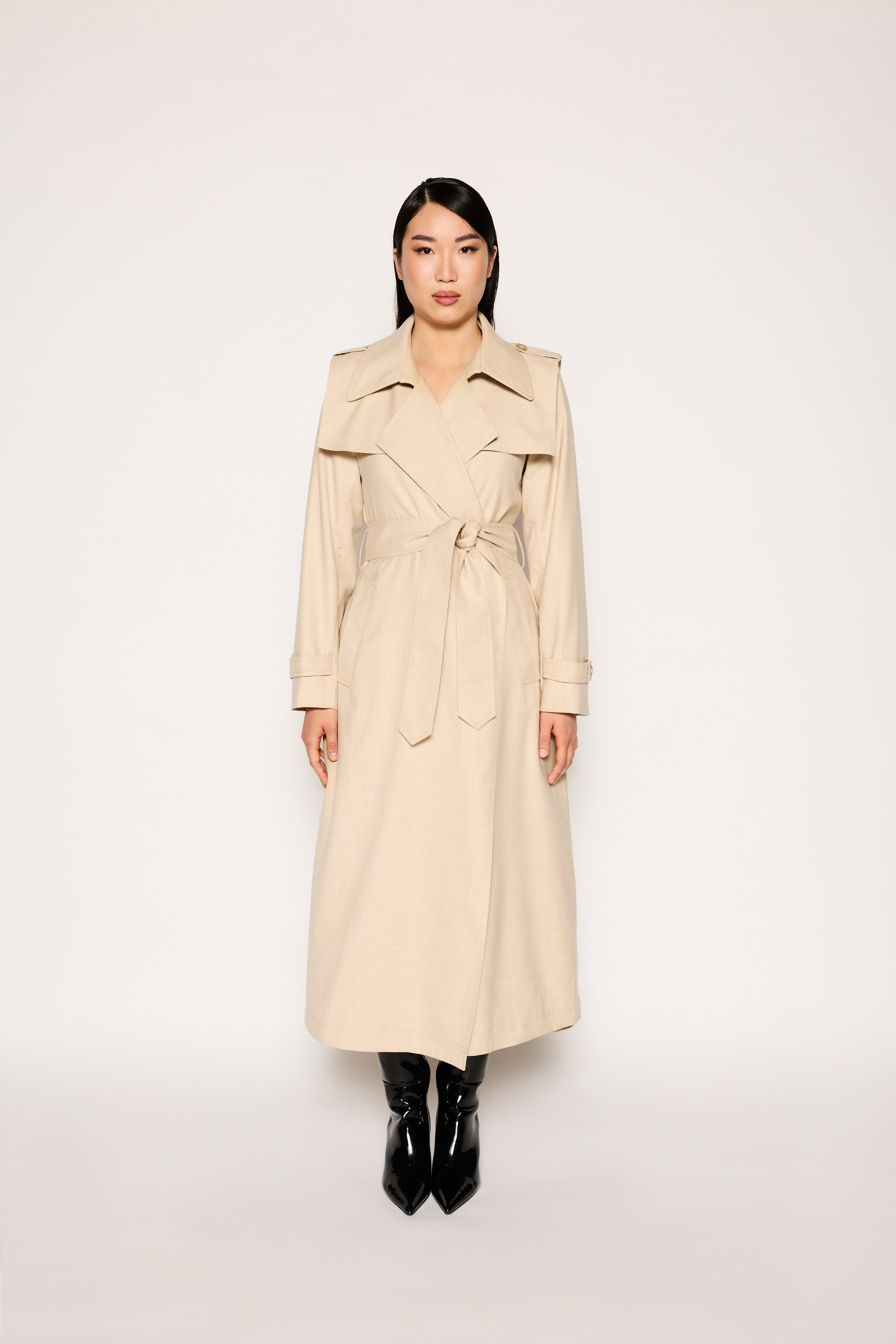 Valencia Trench Jacket | Pebble