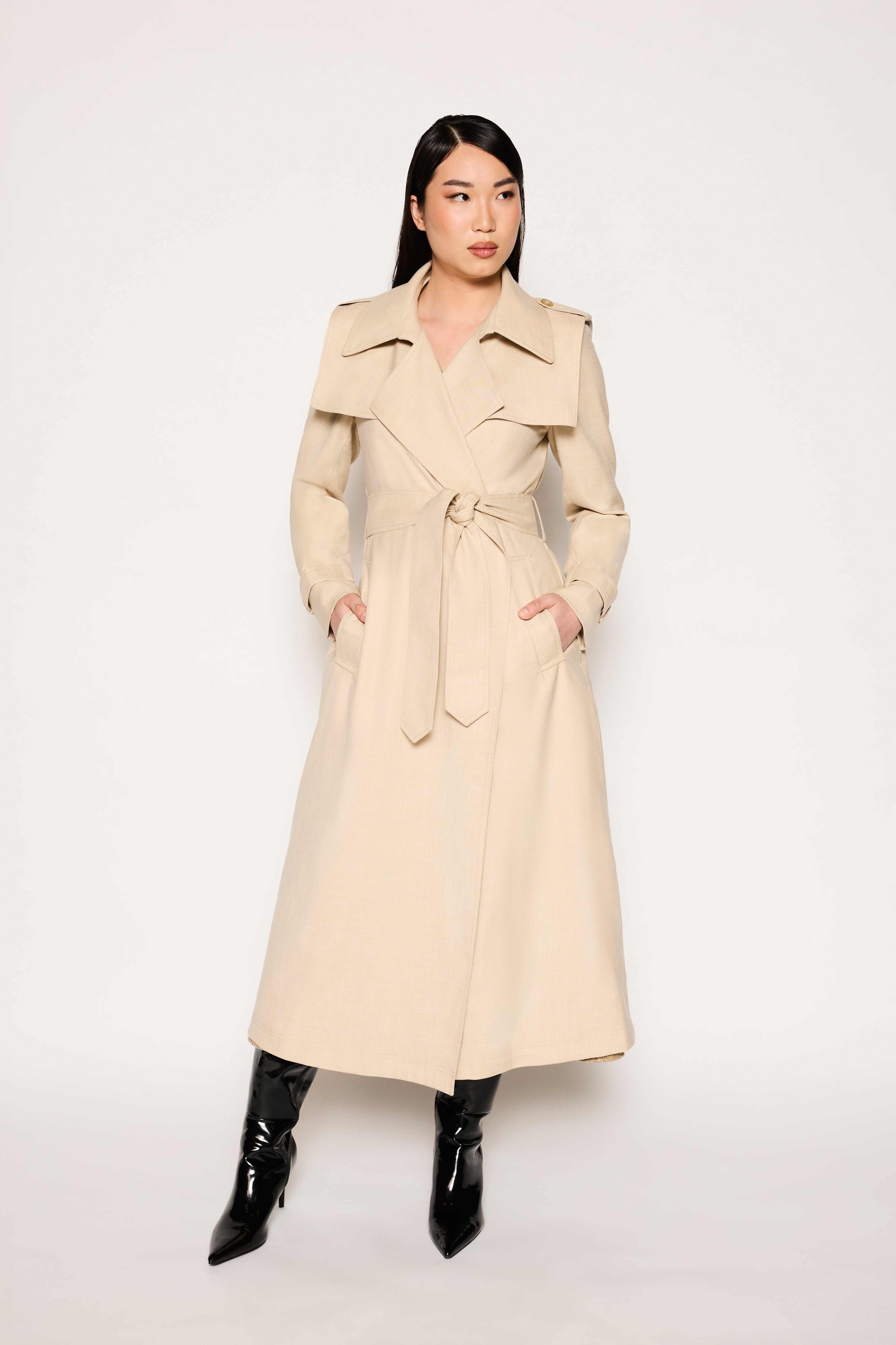 Valencia Trench Jacket | Pebble