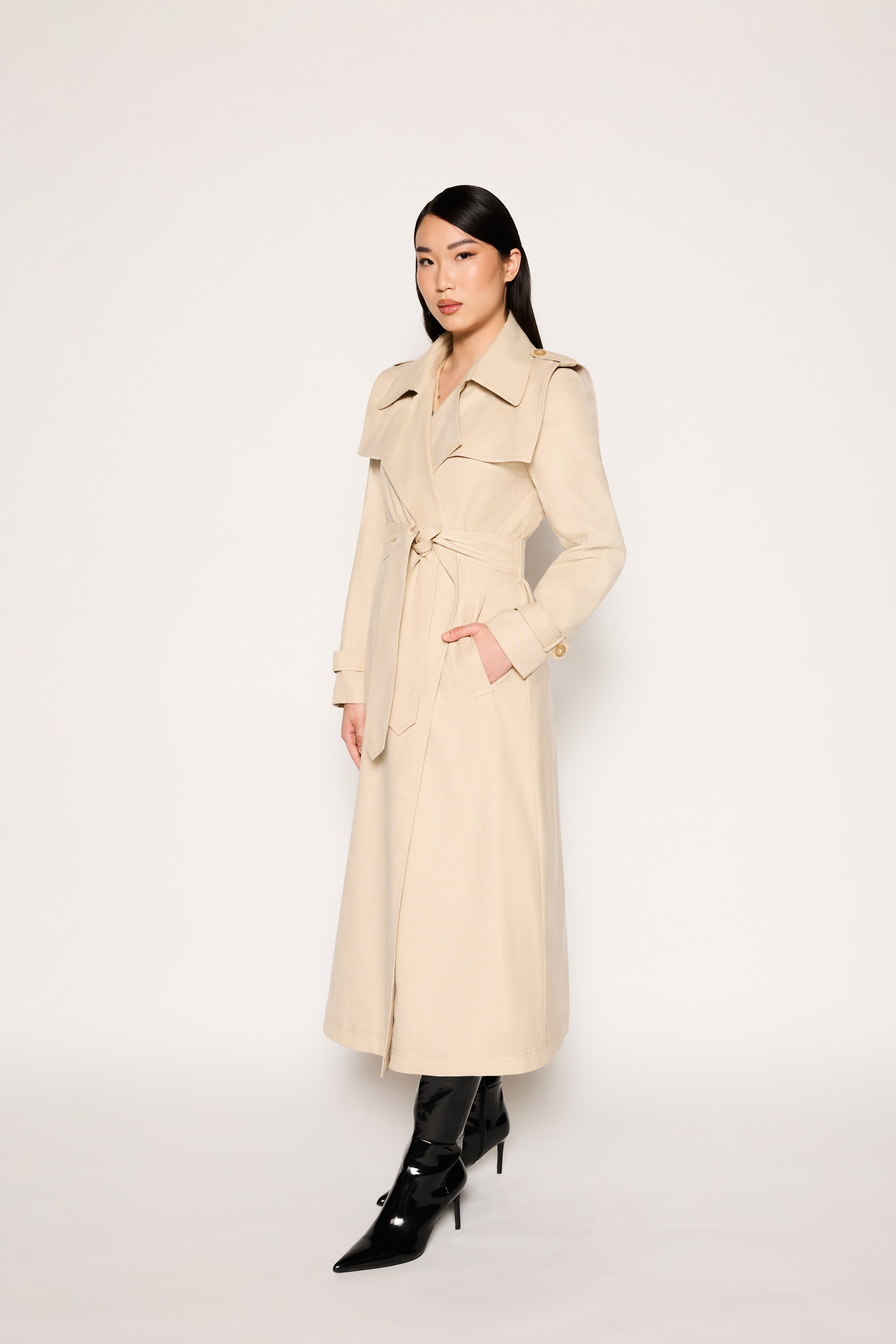 Valencia Trench Jacket | Pebble