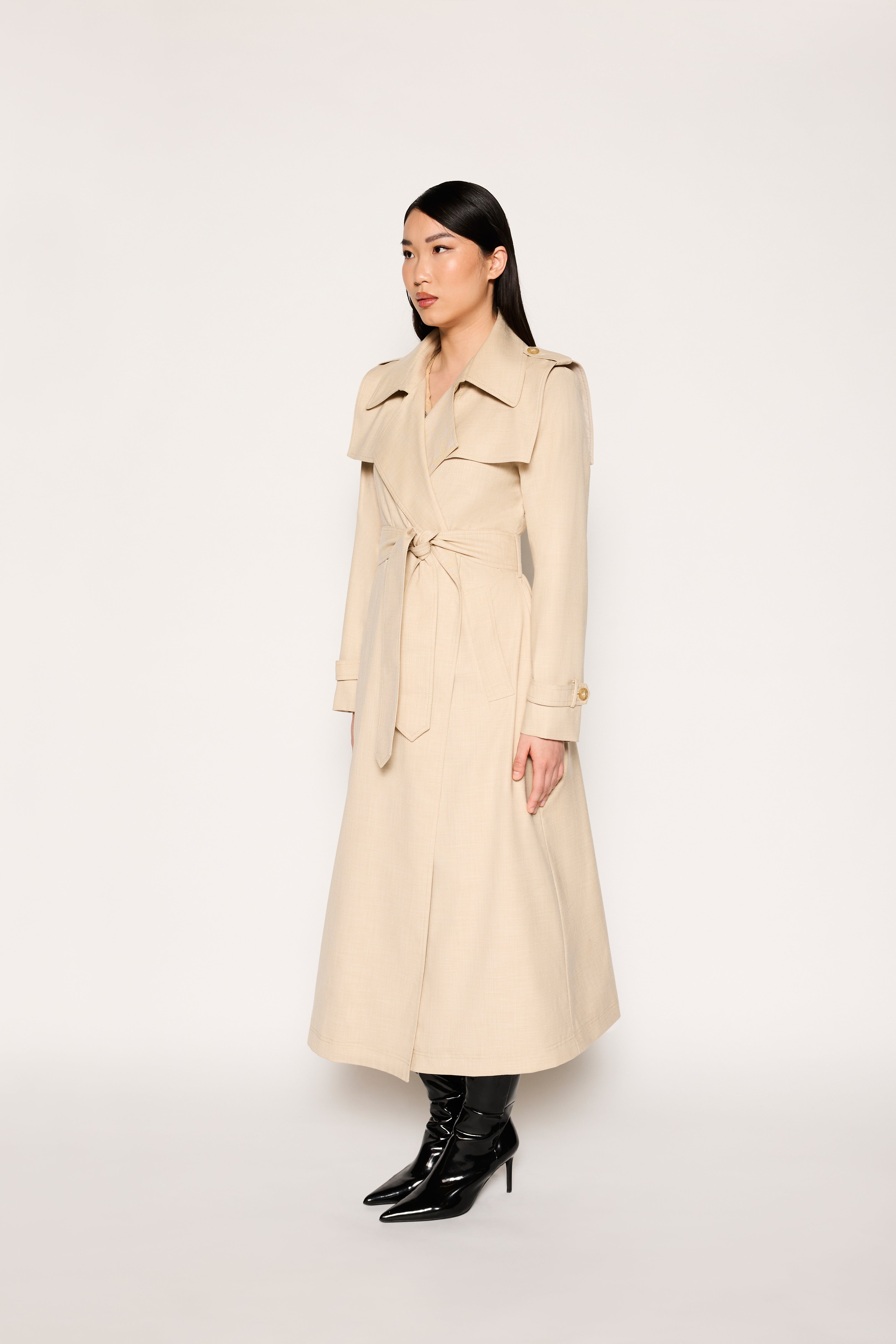Valencia Trench Jacket | Pebble
