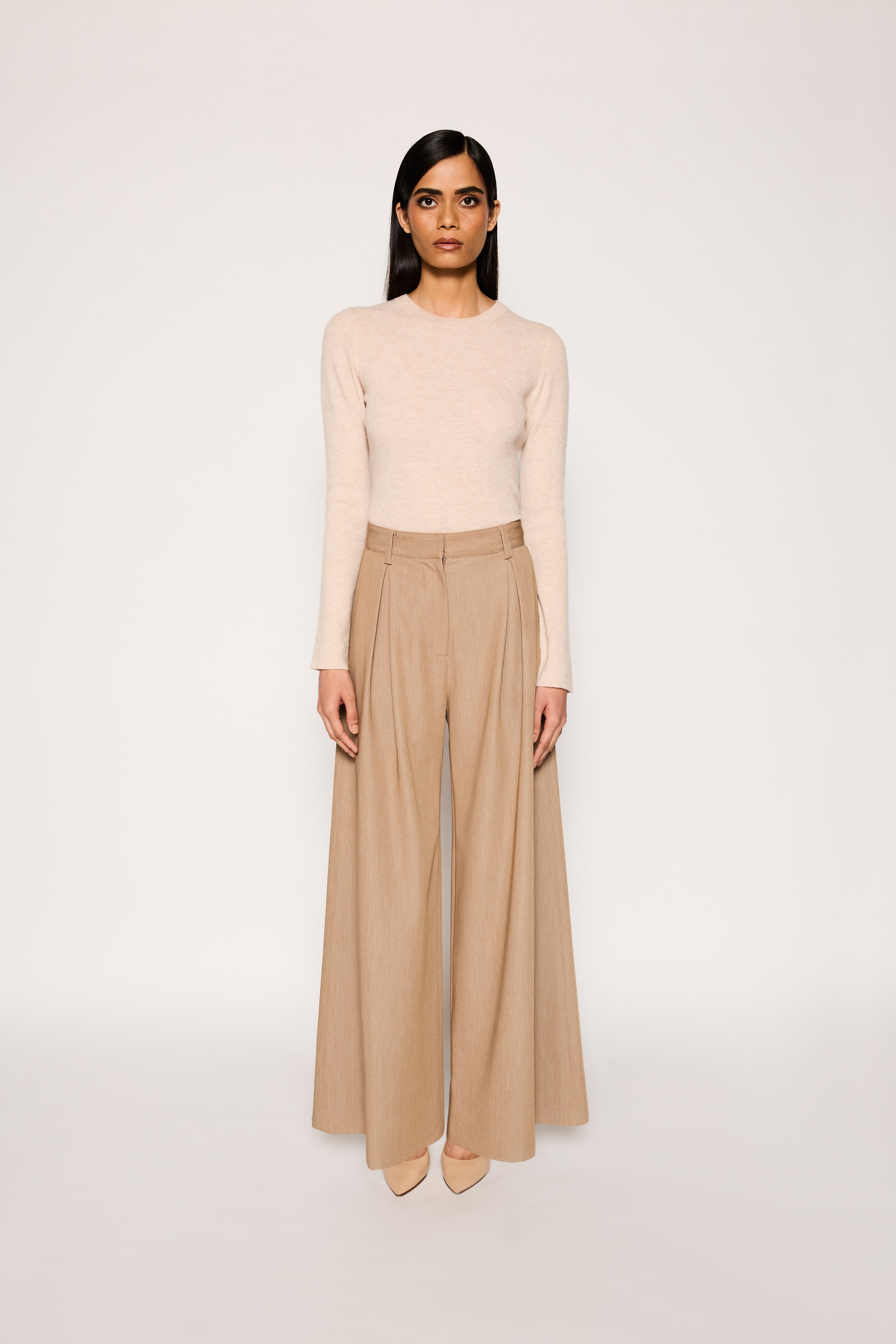 Wide Leg Pant | Stone