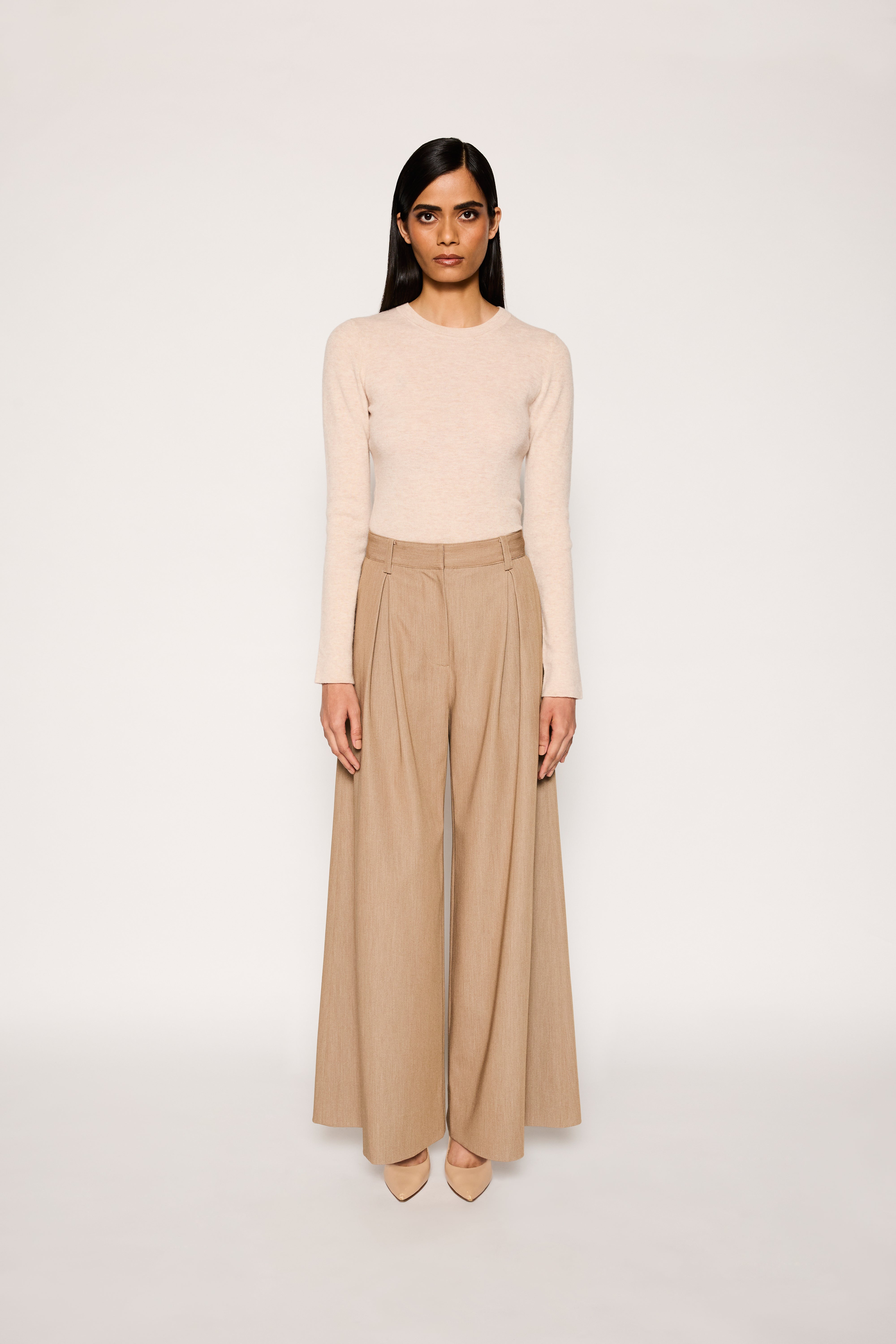 Wide Leg Pant | Stone